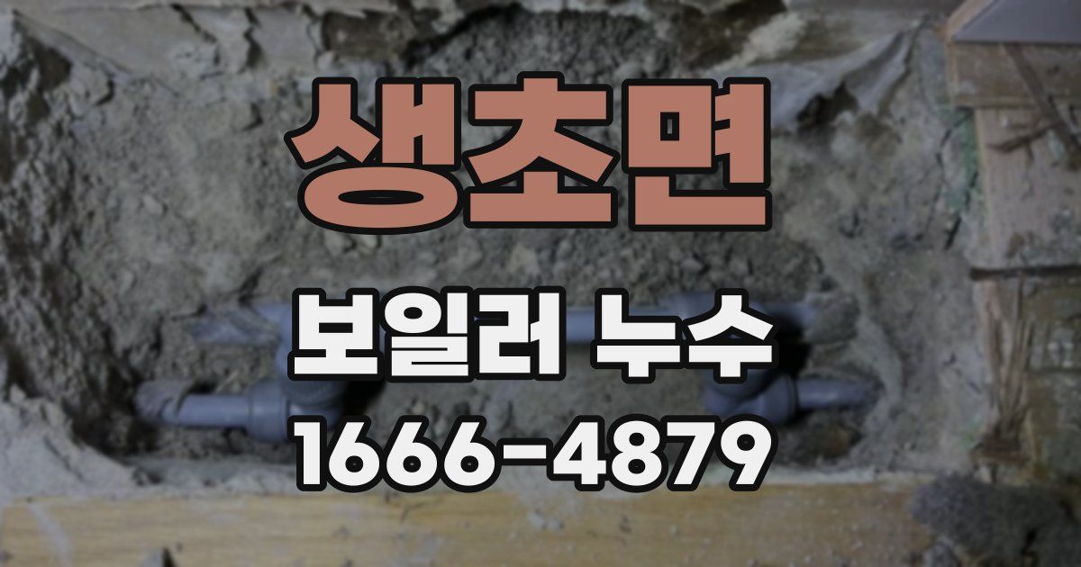 생초면 보일러 누수