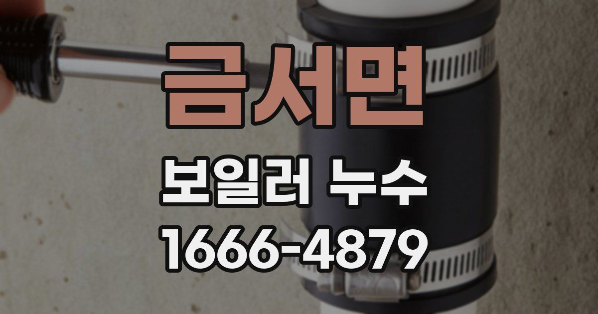 금서면 보일러 누수