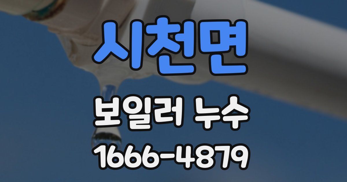 시천면 보일러 누수