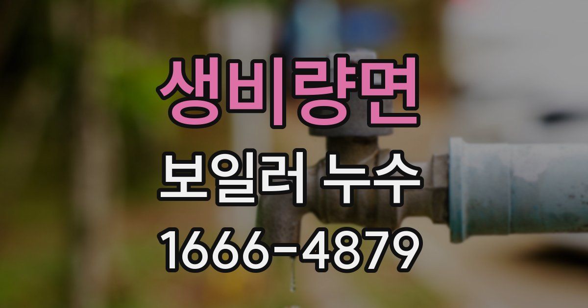 생비량면 보일러 누수