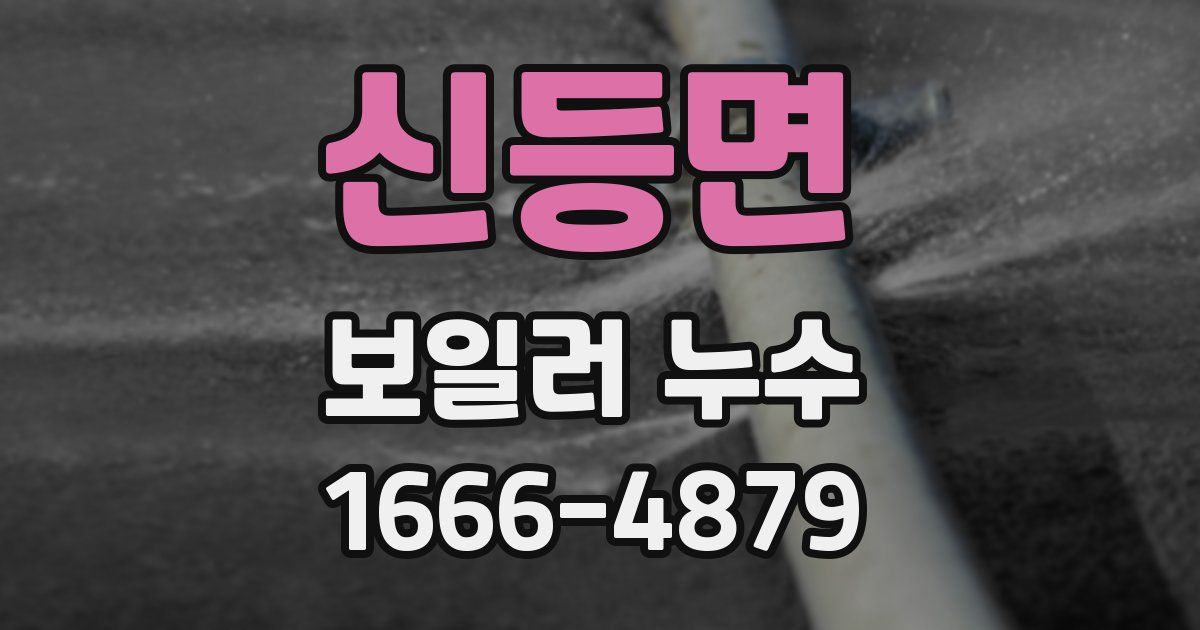 신등면 보일러 누수