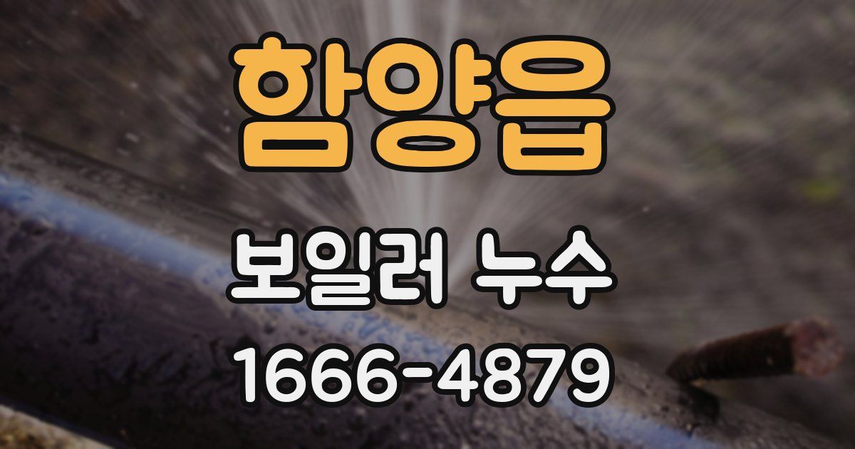 함양읍 보일러 누수