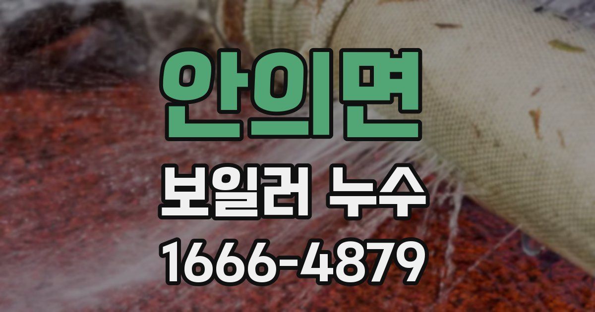 안의면 보일러 누수