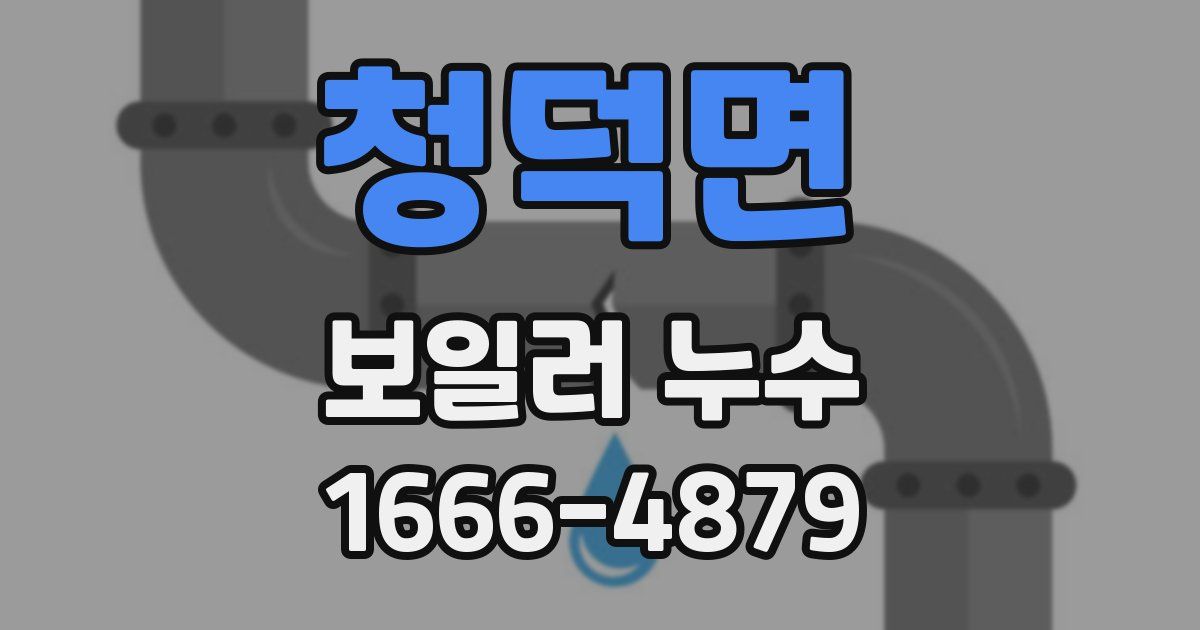 청덕면 보일러 누수