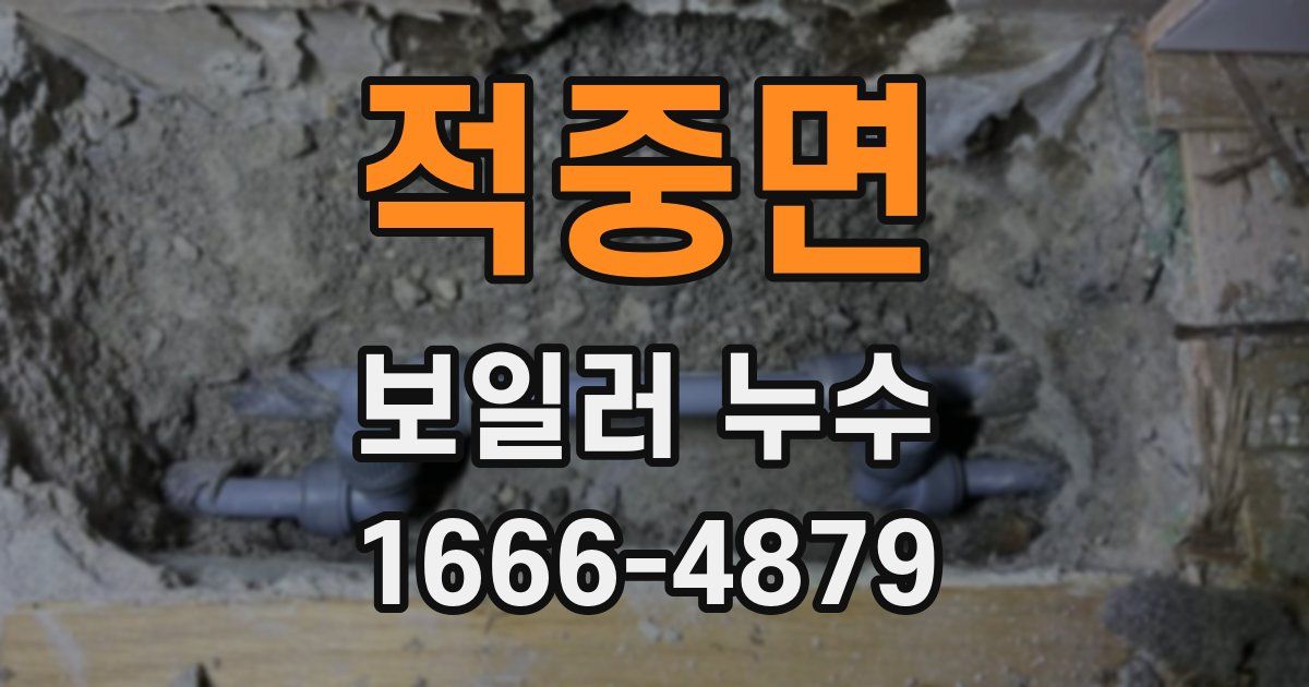 적중면 보일러 누수