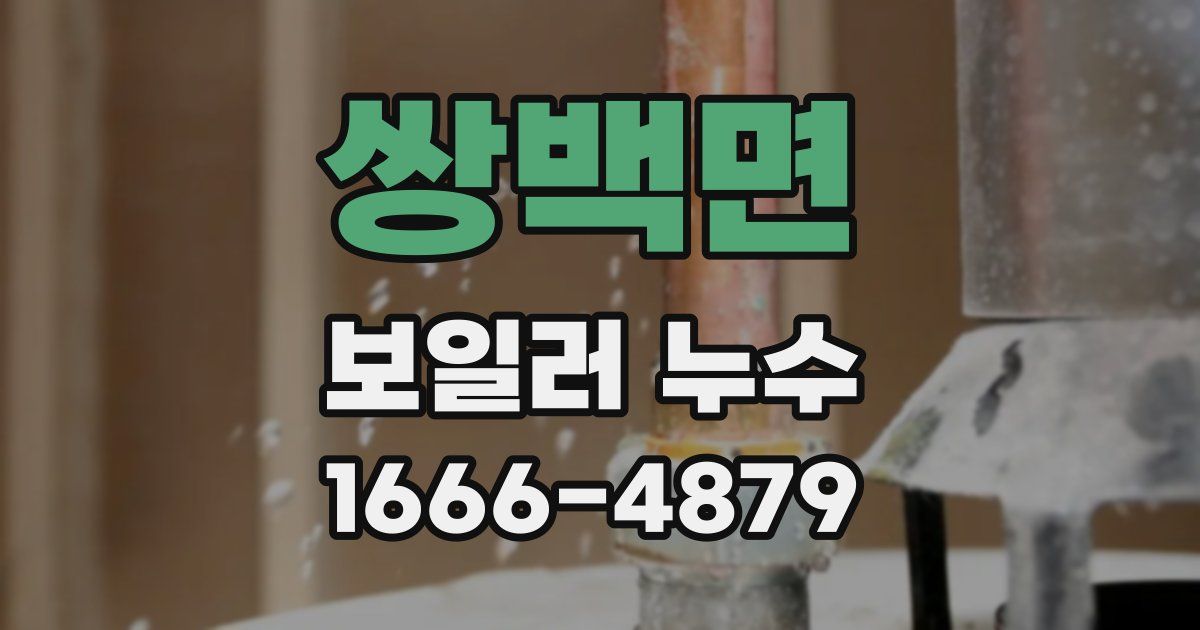 쌍백면 보일러 누수