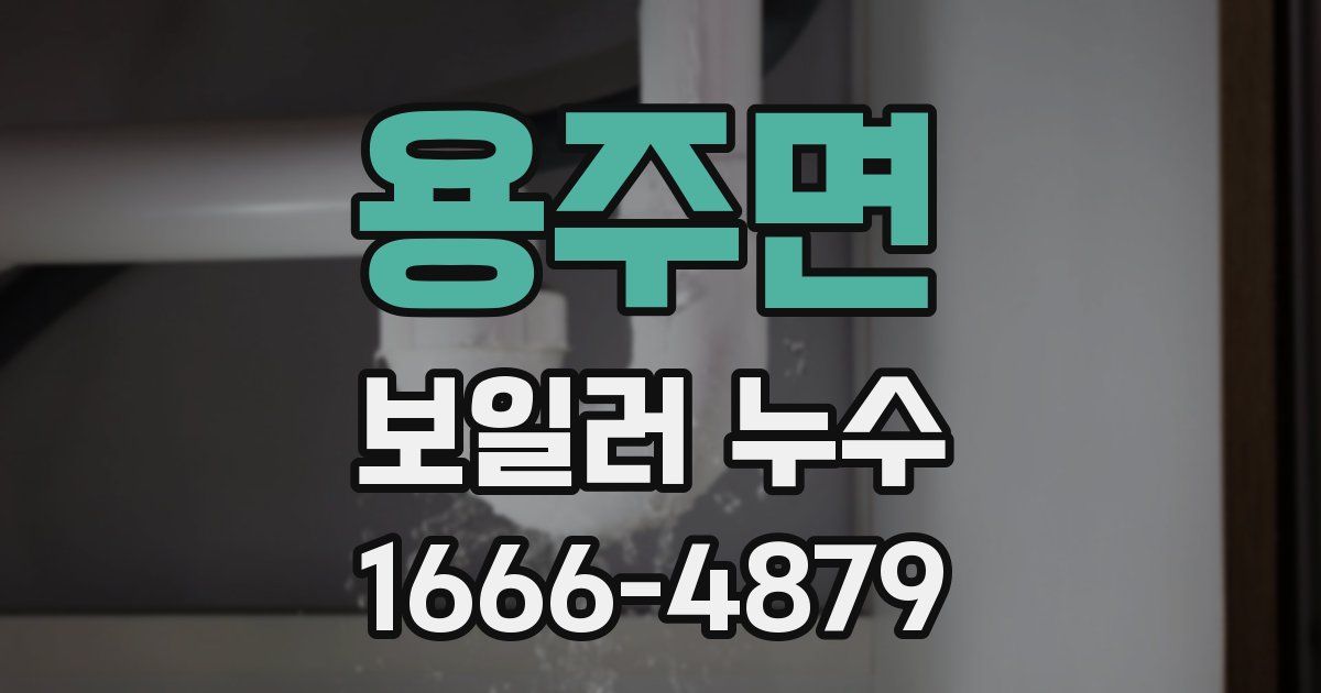 용주면 보일러 누수