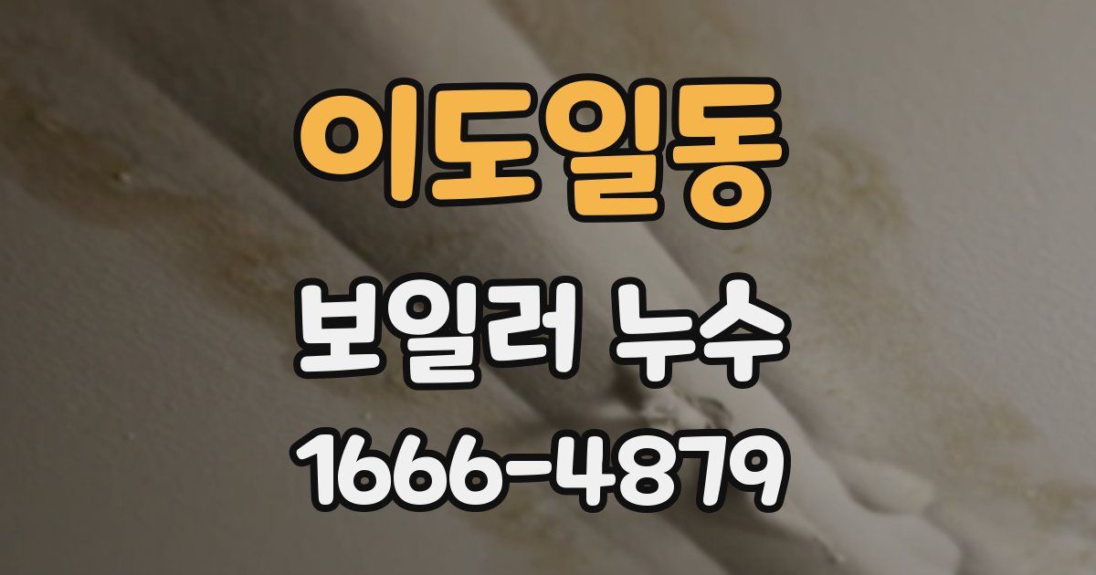 이도일동 보일러 누수