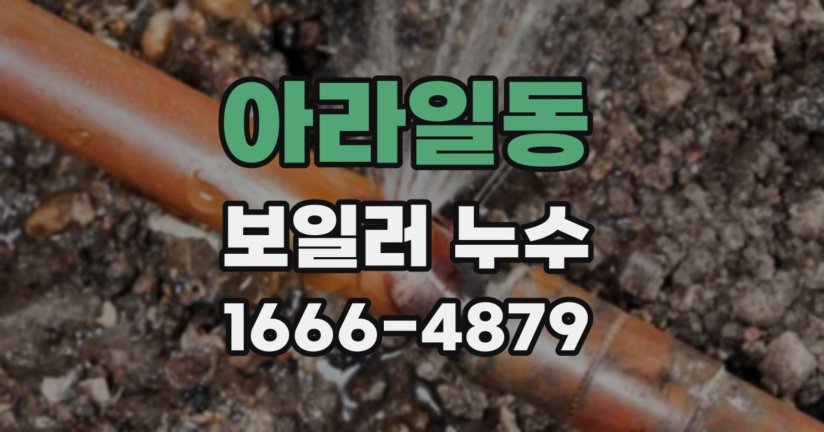 아라일동 보일러 누수