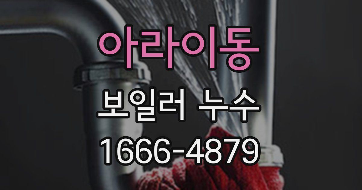 아라이동 보일러 누수