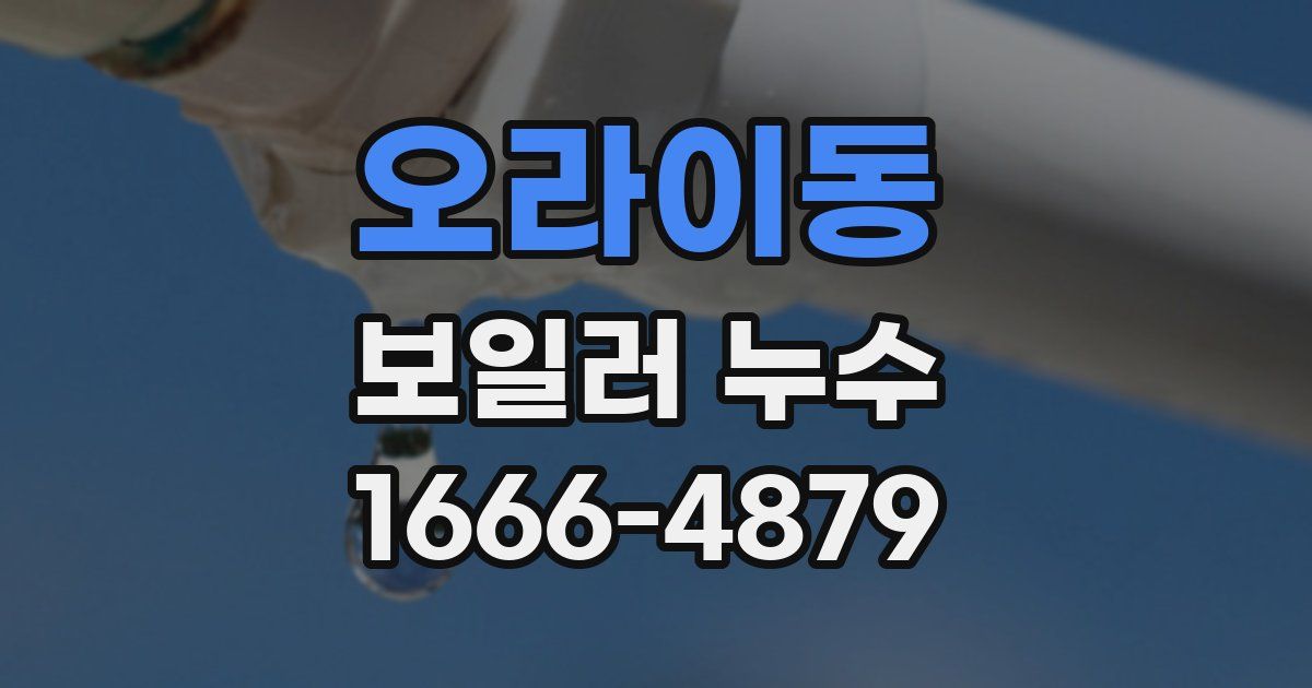오라이동 보일러 누수