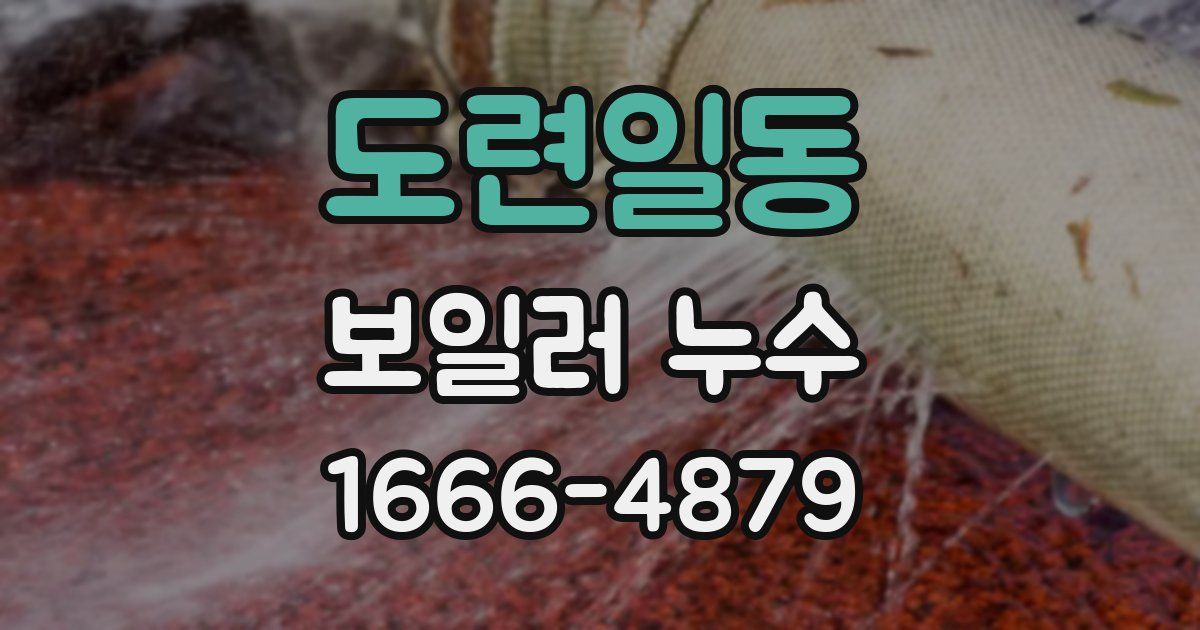 도련일동 보일러 누수
