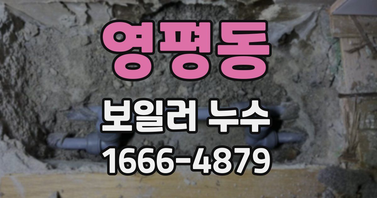 영평동 보일러 누수