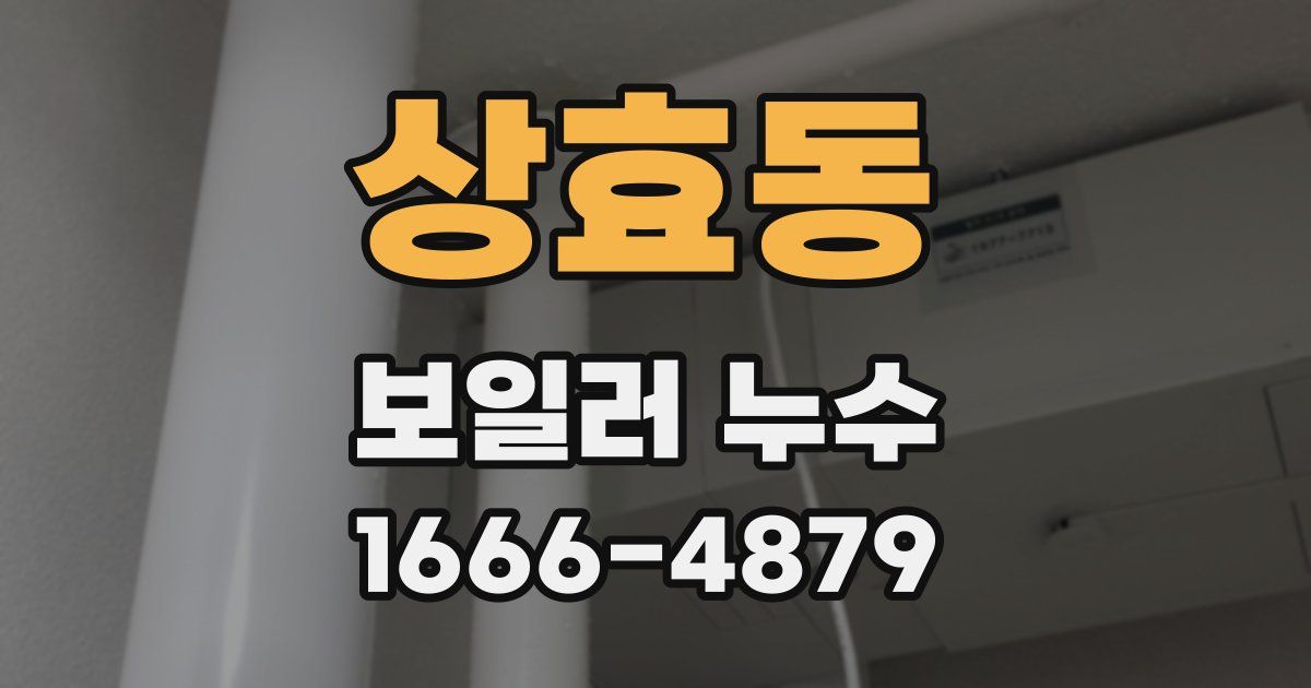 상효동 보일러 누수