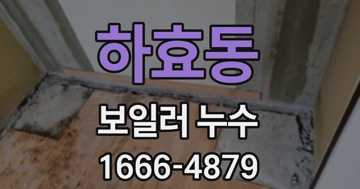 하효동 보일러 누수