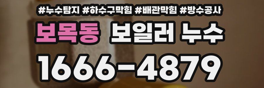 보목동 보일러 누수