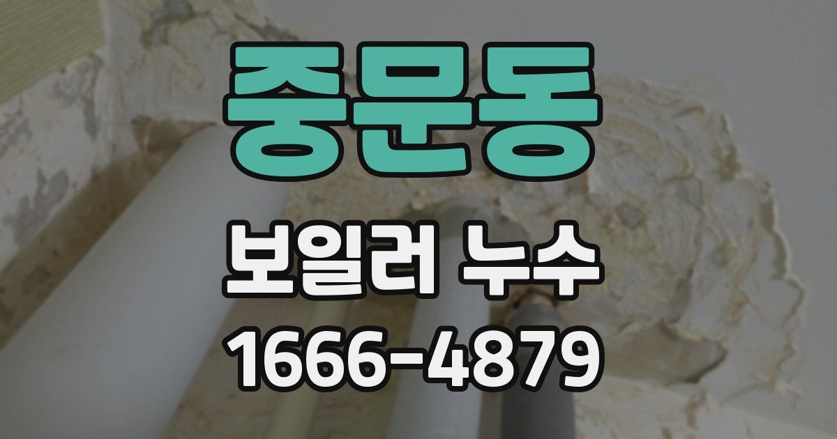 중문동 보일러 누수