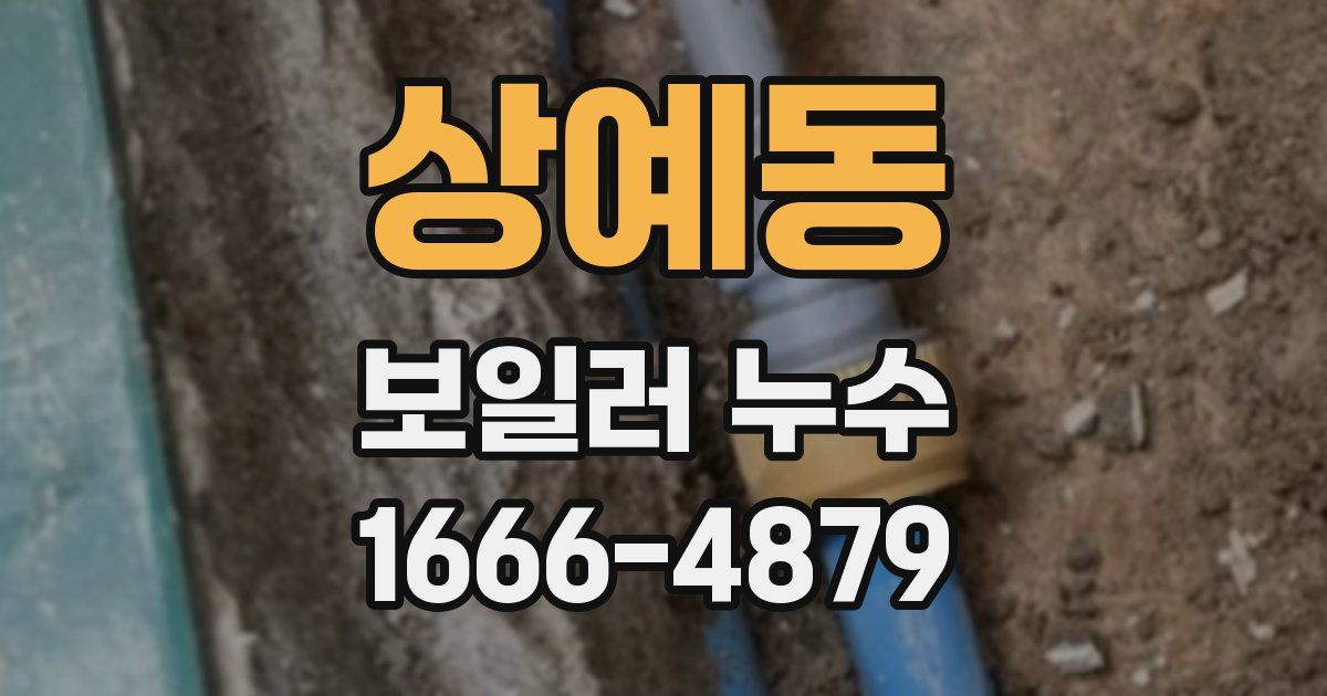 상예동 보일러 누수