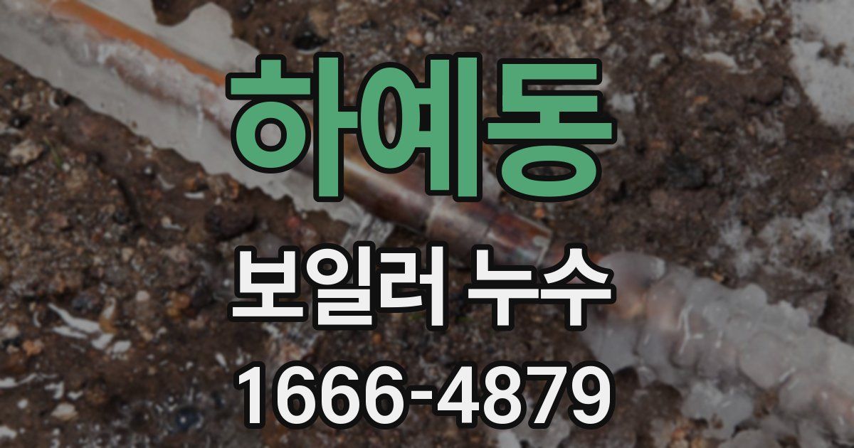 하예동 보일러 누수
