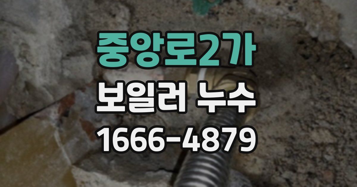 중앙로2가 보일러 누수
