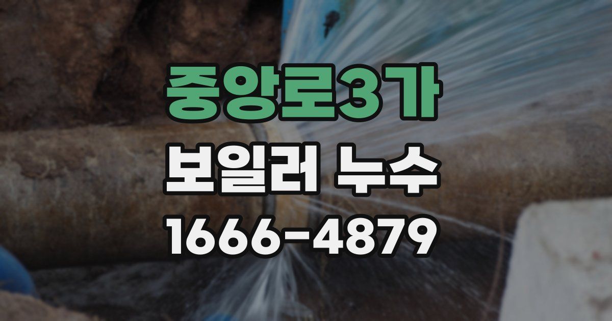 중앙로3가 보일러 누수