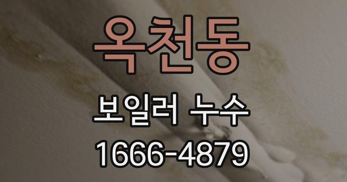 옥천동 보일러 누수