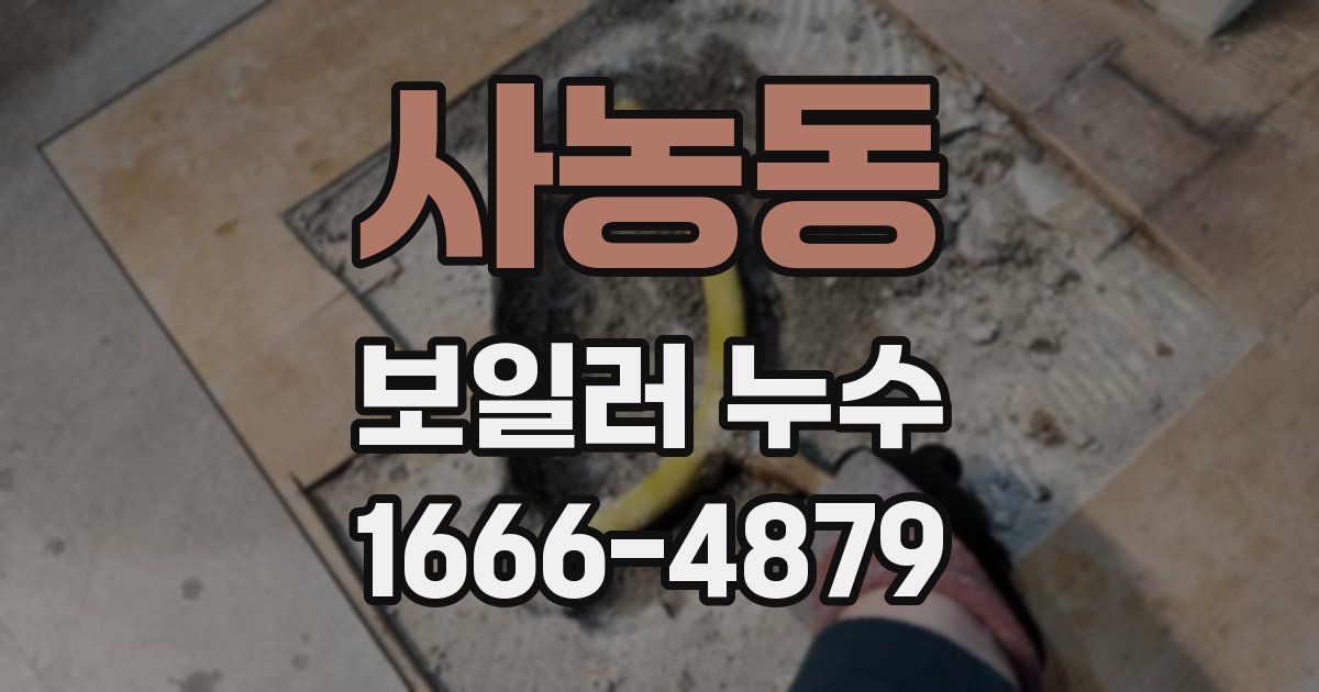 사농동 보일러 누수