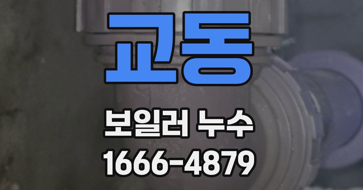 교동 보일러 누수