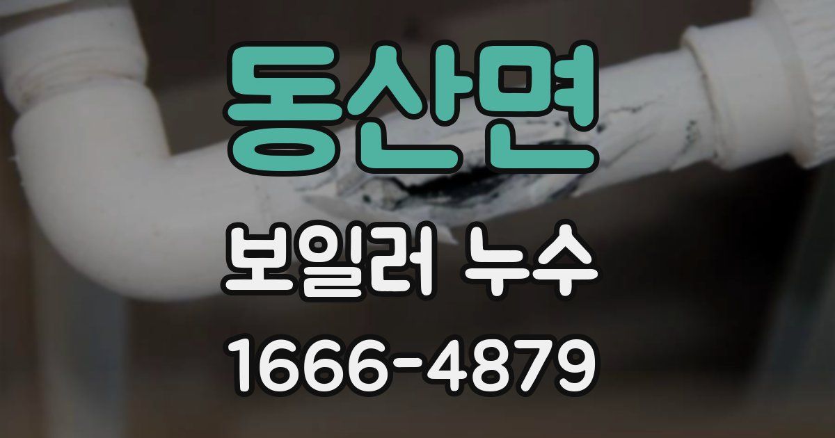 동산면 보일러 누수
