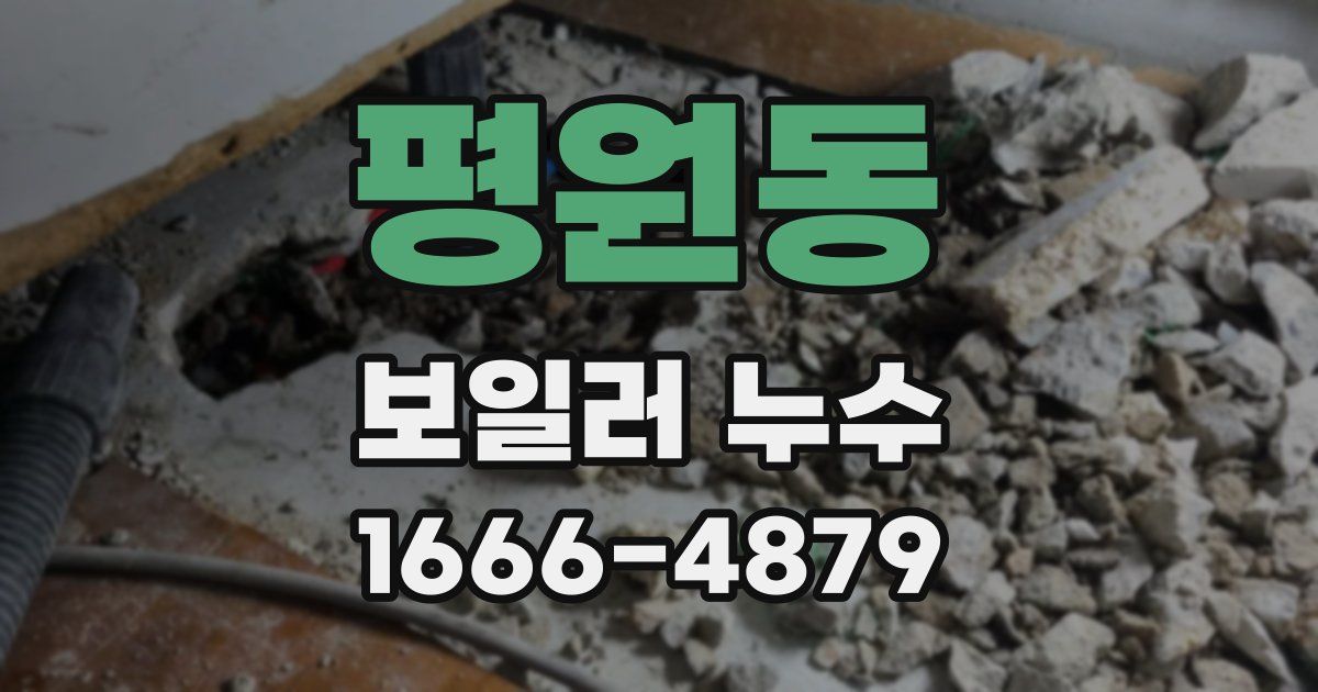 평원동 보일러 누수