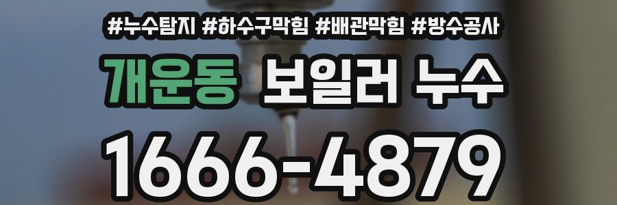 개운동 보일러 누수