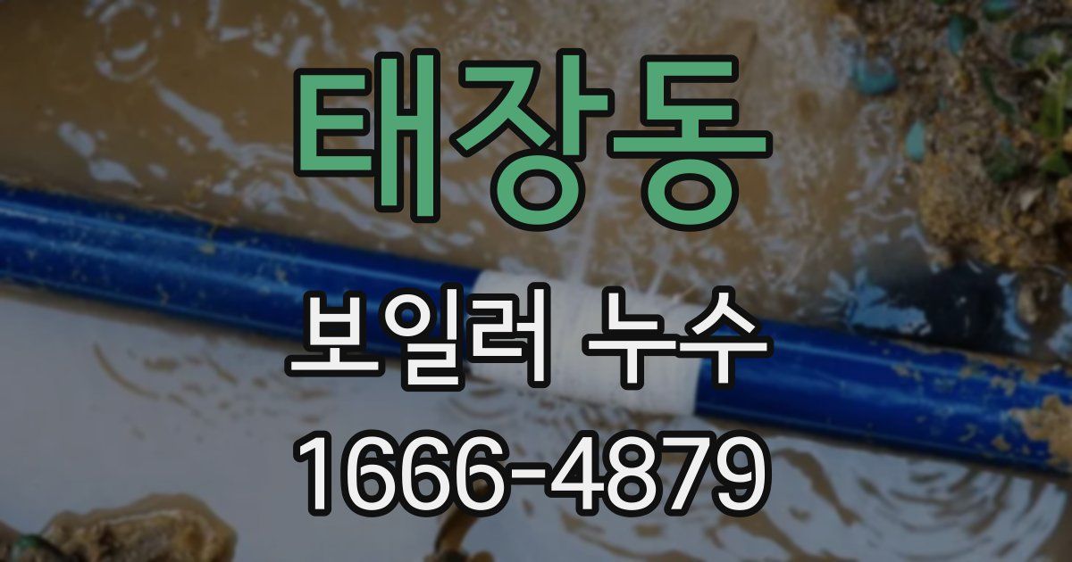태장동 보일러 누수