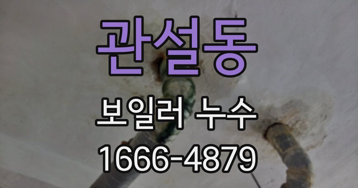 관설동 보일러 누수