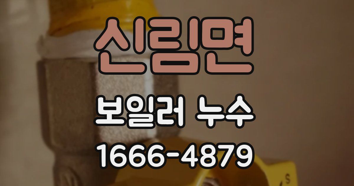 신림면 보일러 누수