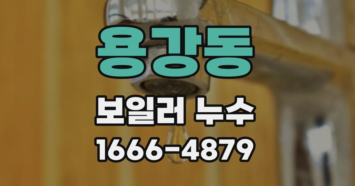 용강동 보일러 누수