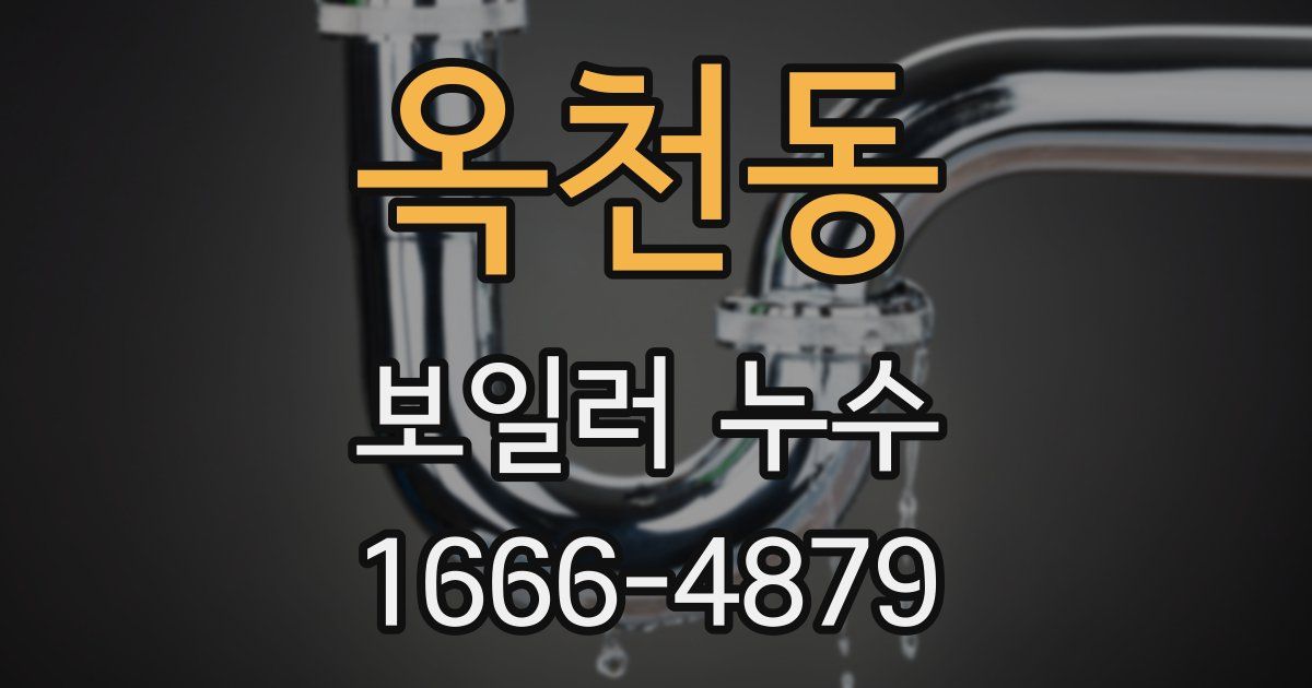 옥천동 보일러 누수