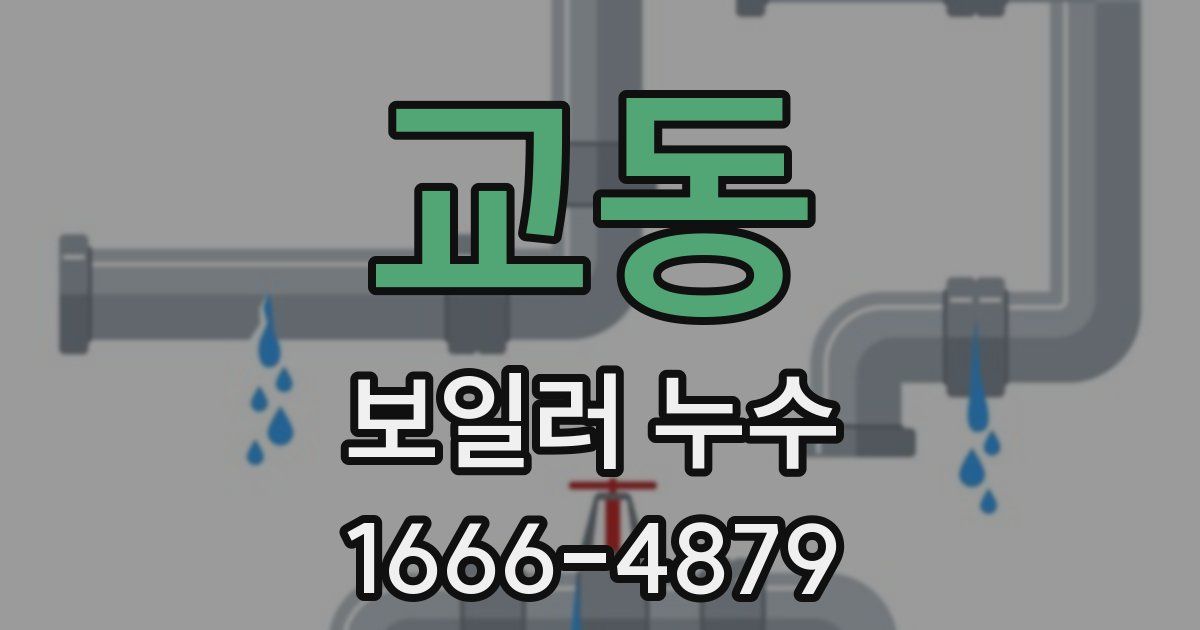 교동 보일러 누수