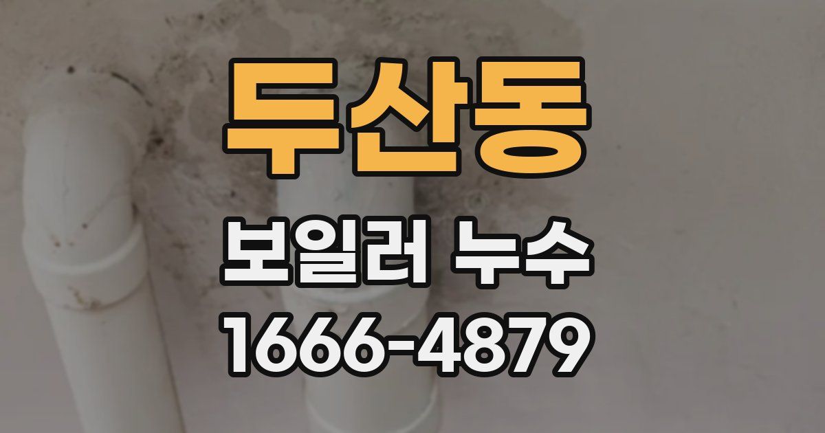 두산동 보일러 누수