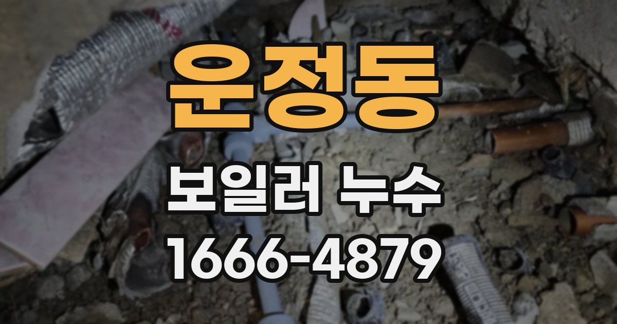 운정동 보일러 누수