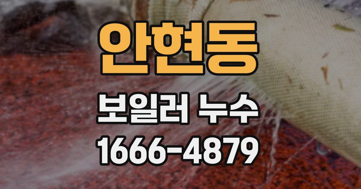 안현동 보일러 누수
