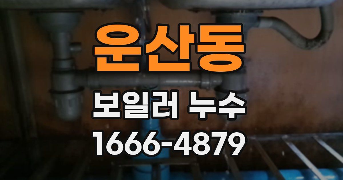 운산동 보일러 누수