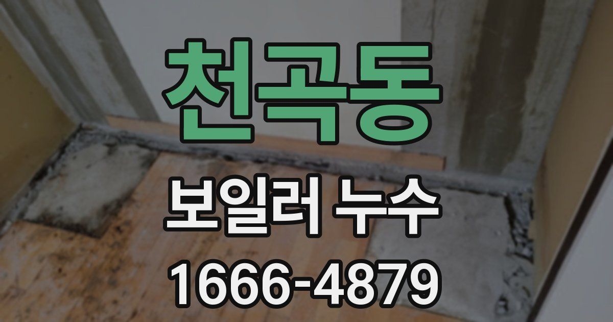 천곡동 보일러 누수