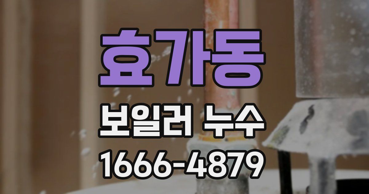 효가동 보일러 누수