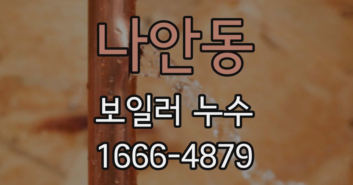 나안동 보일러 누수