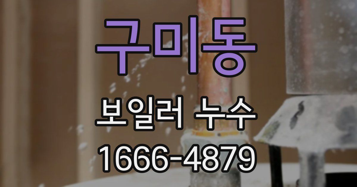 구미동 보일러 누수