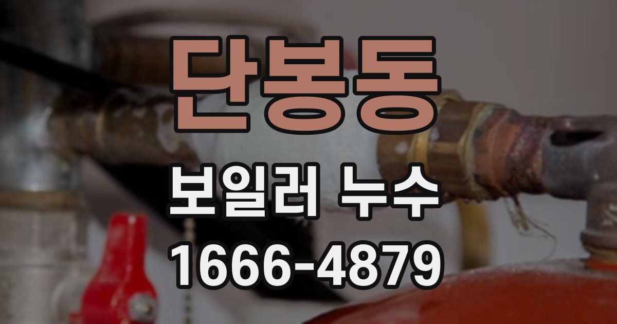 단봉동 보일러 누수