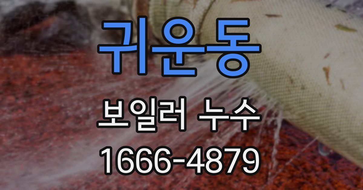 귀운동 보일러 누수