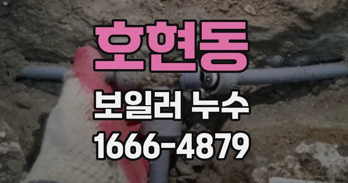 호현동 보일러 누수