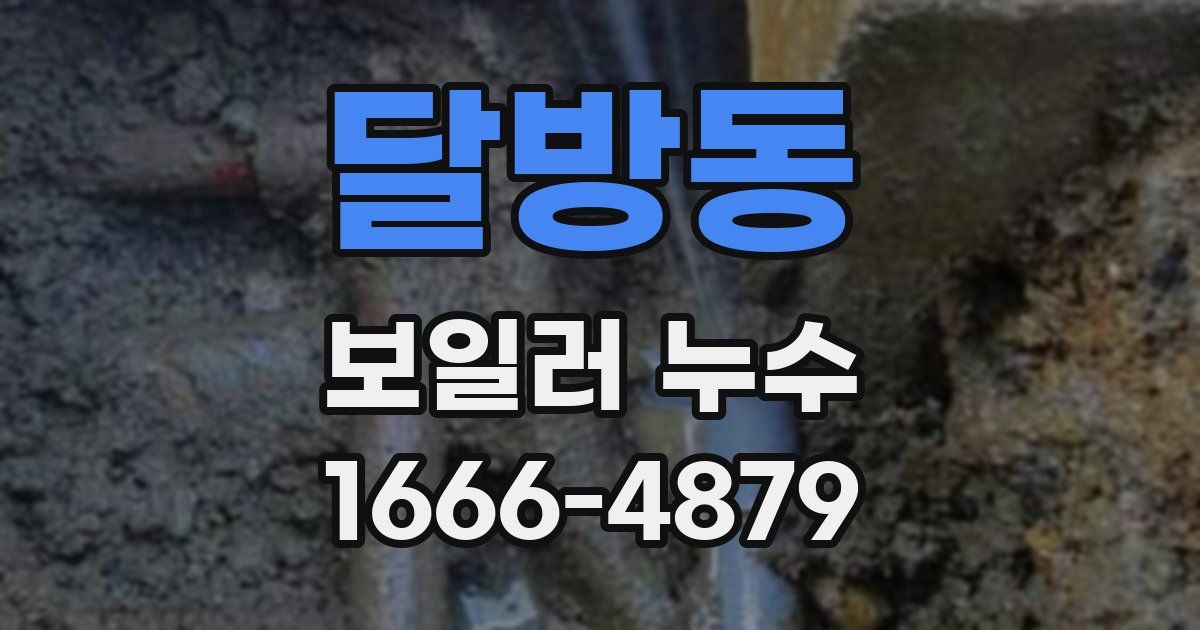 달방동 보일러 누수