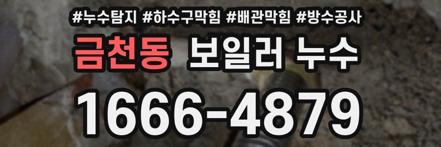 금천동 보일러 누수